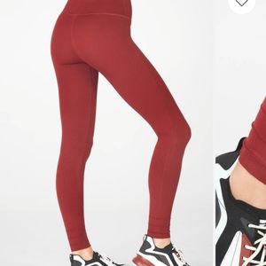 Fabletics High Waisted Sculptknit® Essential Legging / Size M / Umbria Red